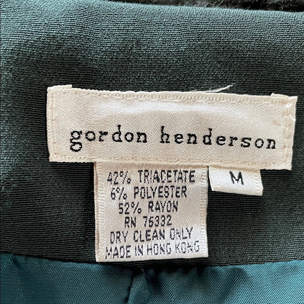VTG Gordon Henderson Dark Green Cropped Hooded Jacket with Fur Accents - Picture 8 of 9